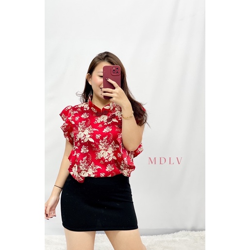 MDLV ~  0281# Baju CNY Plumera Cheongsam Top Imlek Sincia Import