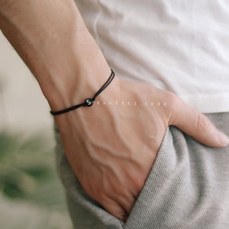 gelang tali huruf/bisa request huruf(A-Z ready)/gelang tali/gelang request huruf