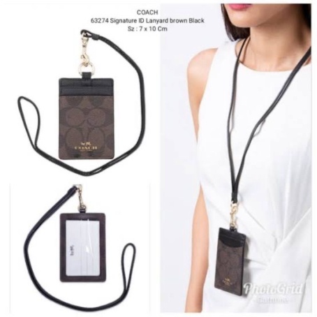 Unik Coach Lanyard Original ID Card Holder Coach Import Murah