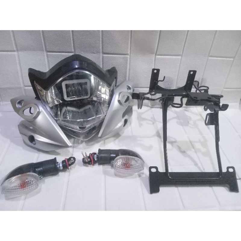 Paket Hemat Batok Kepala Lampu Depan Vixion Old Lampu Depan Vixion Old Plus Day Kupingan Lampu Vixio
