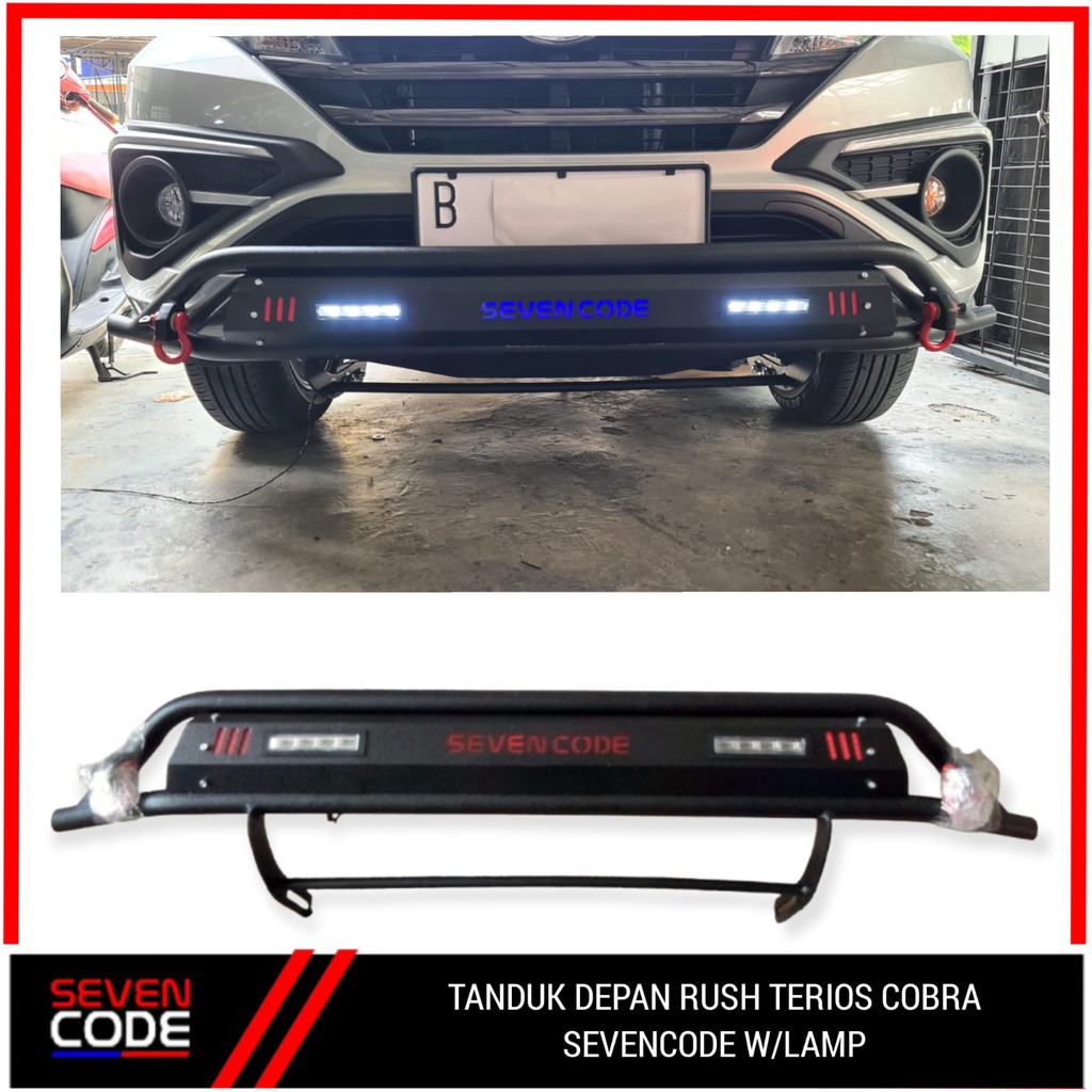 TANDUK DEPAN RUSH & TERIOS ALL NEW EMBOS SEVENCODE W/LIGHT COBRA STYLE - SEVENCODE