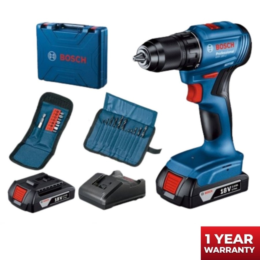 BOSCH GSR 185 Li Brushless Drill Driver With Accessories