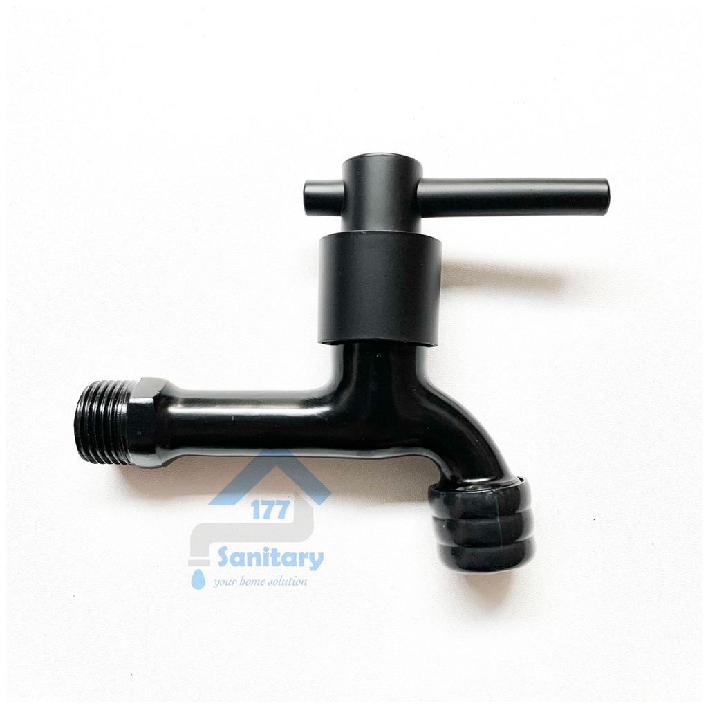 Kran tembok Minimalis HITAM FKT54bl- Keran Air taman kran bak air mandi Black putar faucet kamar mandi stainless bathroom wudhu /B27