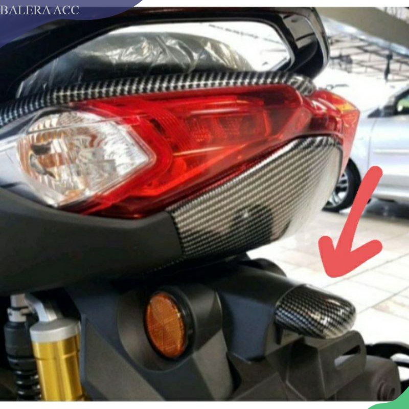 Cover tutup lampu plat nomor carbon New Nmax 2020 2022 Aerox 155 Nemo