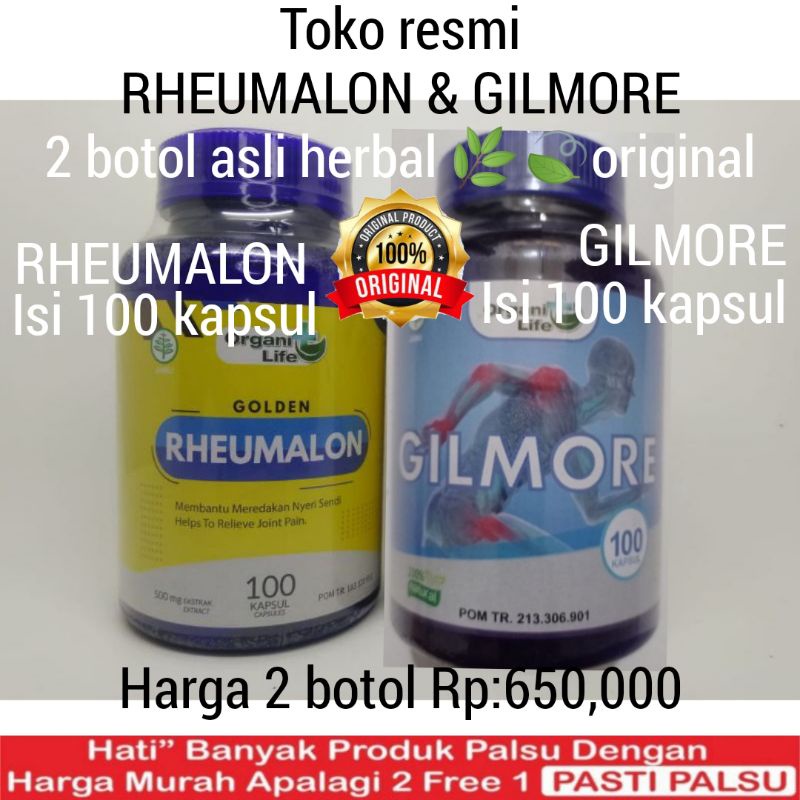 RHEUMALON isi 100 kapsul dan GILMORE Isi 100 Kapsul Asli Original Obat Nyeri Sendi Hebal BPOM