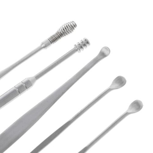 Alat Pembersih Telinga 5 in 1 Set Ear Wax Stainless Steel Anti Karat Korek Kuping