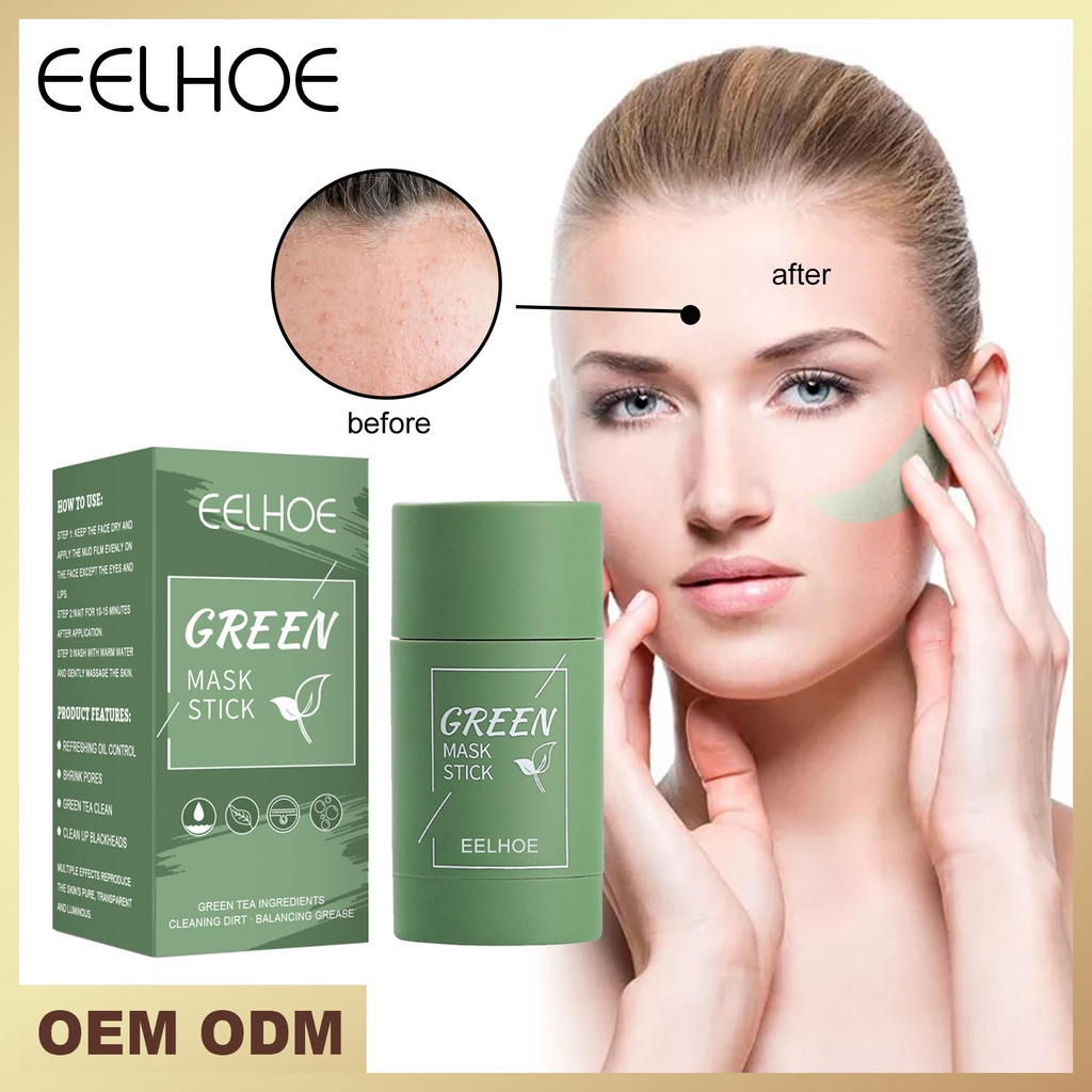 Green Tea Mask Cleansing Clay Stick Masker wajah Masker Pembersih komedo/Cleansing Mask