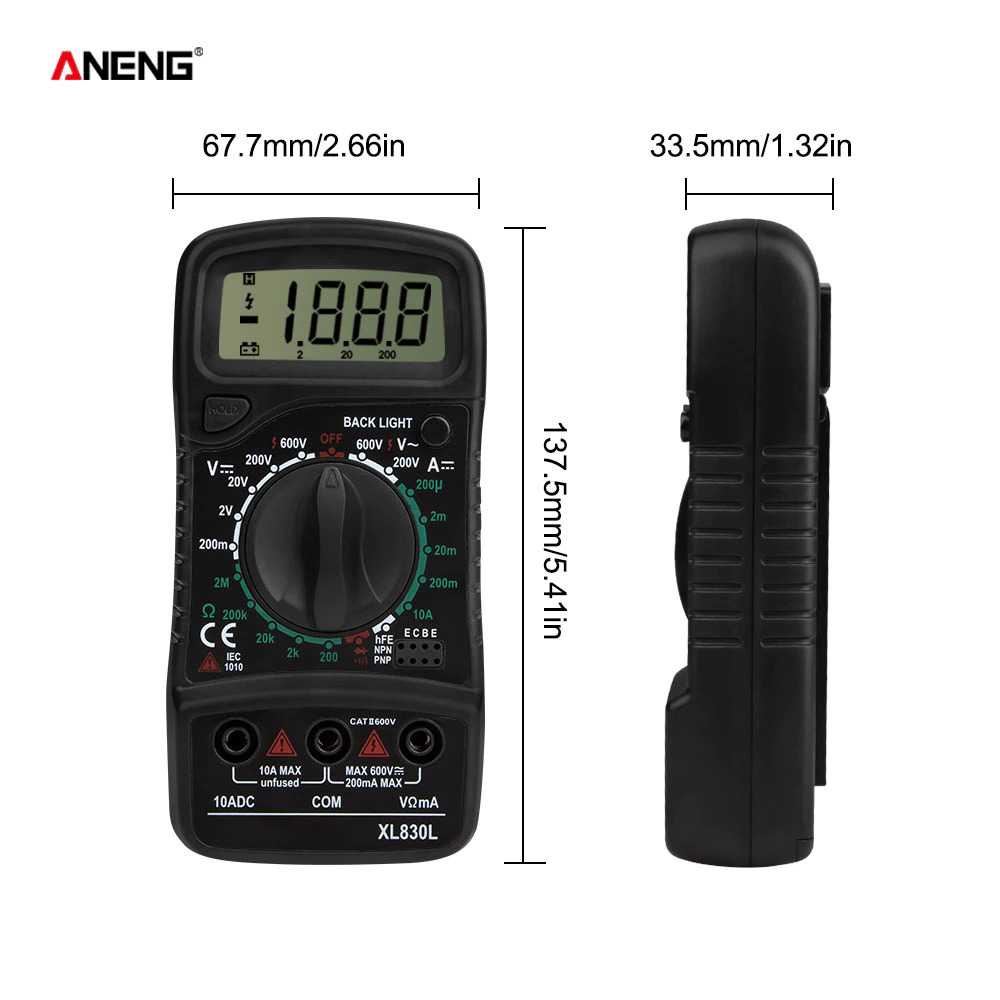 ANENG Digital Multimeter Voltage Tester - XL830L