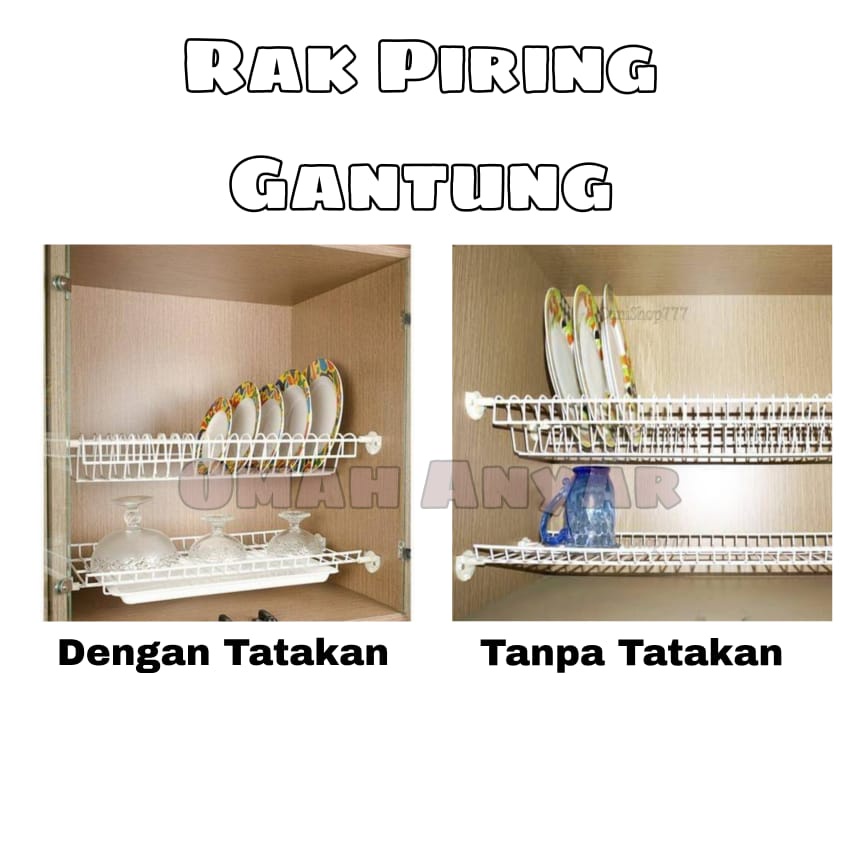 Rak Piring Gantung Gelas Glass Rack Dapur Kitchen Set P - 55 L+T P 60L P 60 L+T P 90 L P 90L+T