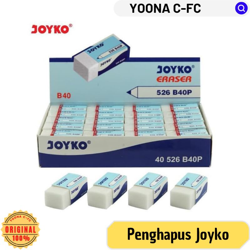 

Penghapus Joyko Putih kecil ecer | Eraser 526-B40BP | Penghapus pensil