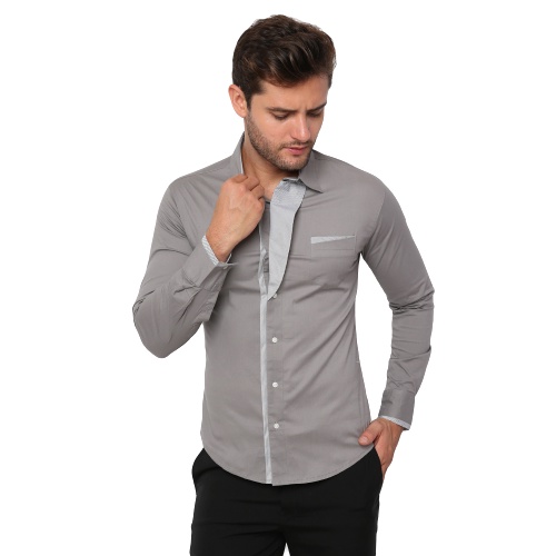 Kemeja Kerja Pria Slimfit Panjang Formal Katun - Banyak Pilihan Warna LNG (COMB)