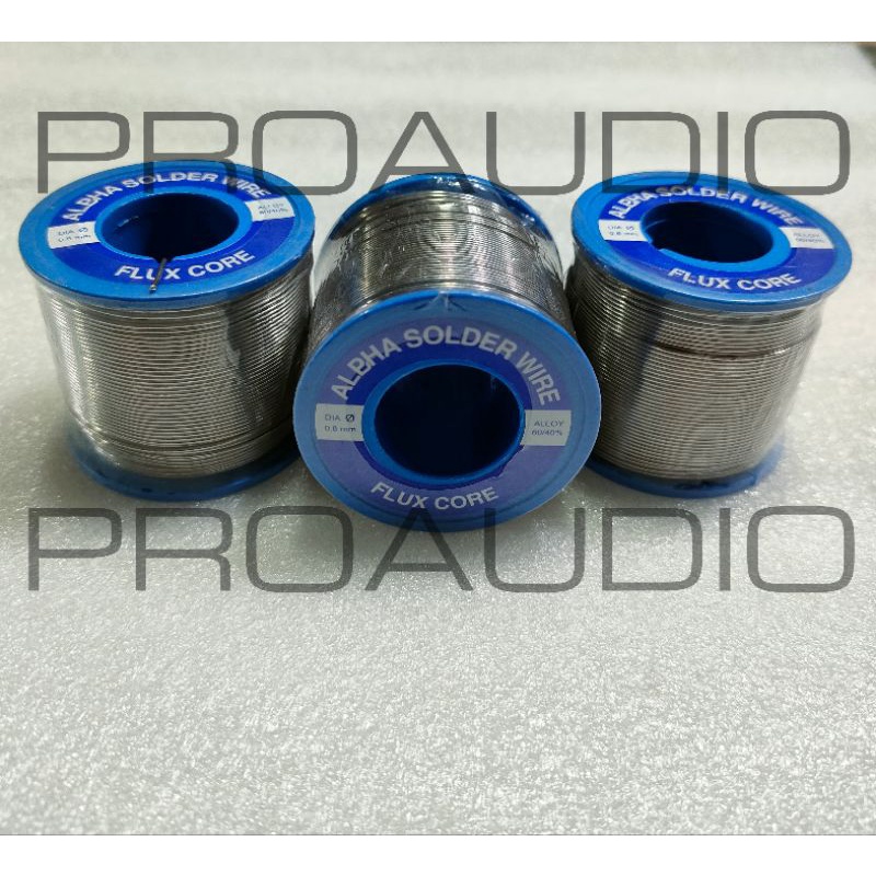 Timah Solder Alpa / Alpha diameter 0.8mm Flux core solder wire (60/40)