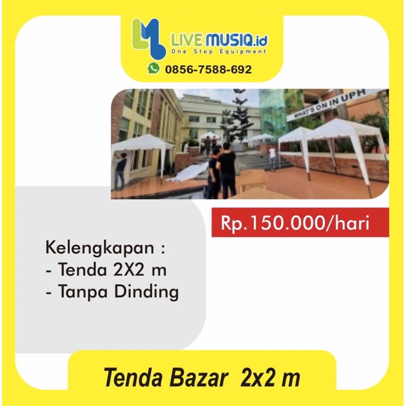 Sewa Rental Tenda Bazar 2x2 Jakarta tenda kerucut tenda cafe