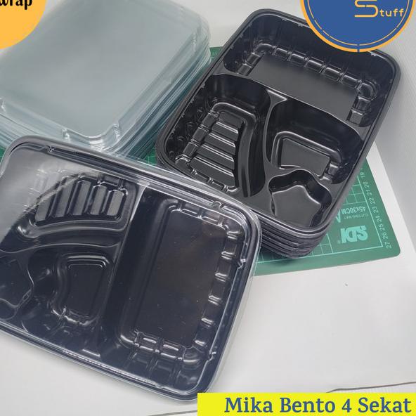 tray bento 4 sekat bintang / mika bento sekat 4