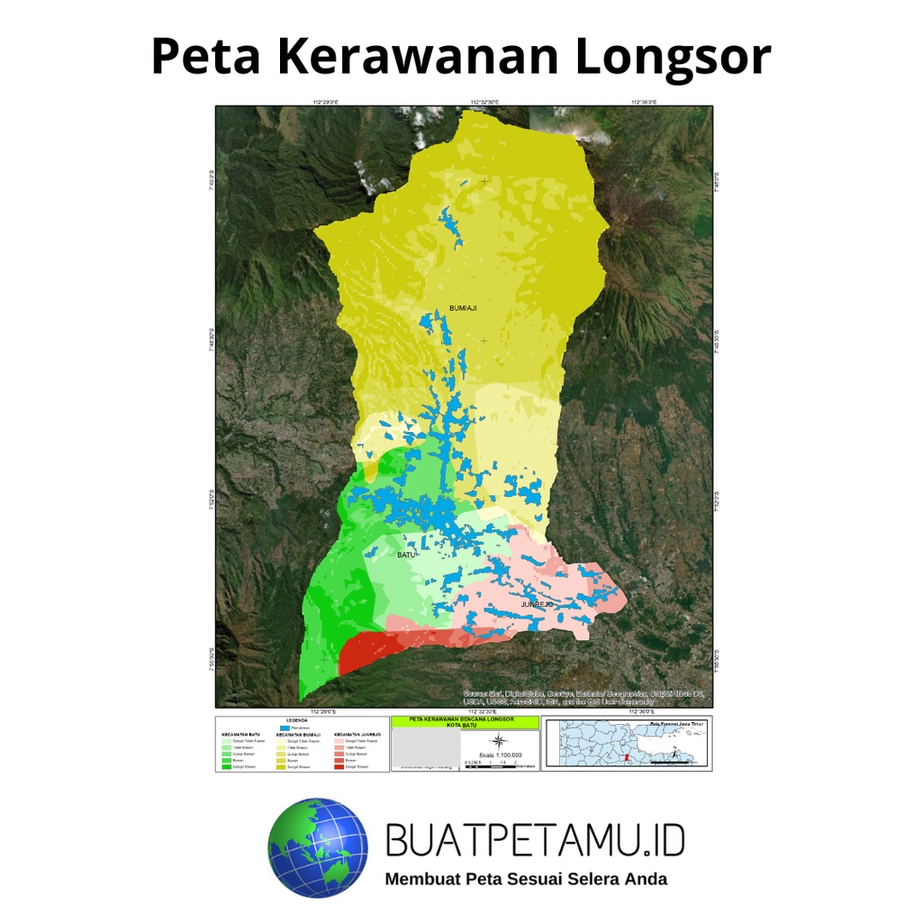 Jual Jasa Pembuatan Peta Kerawanan Longsor Digital Dan Cetak Sesuai ...