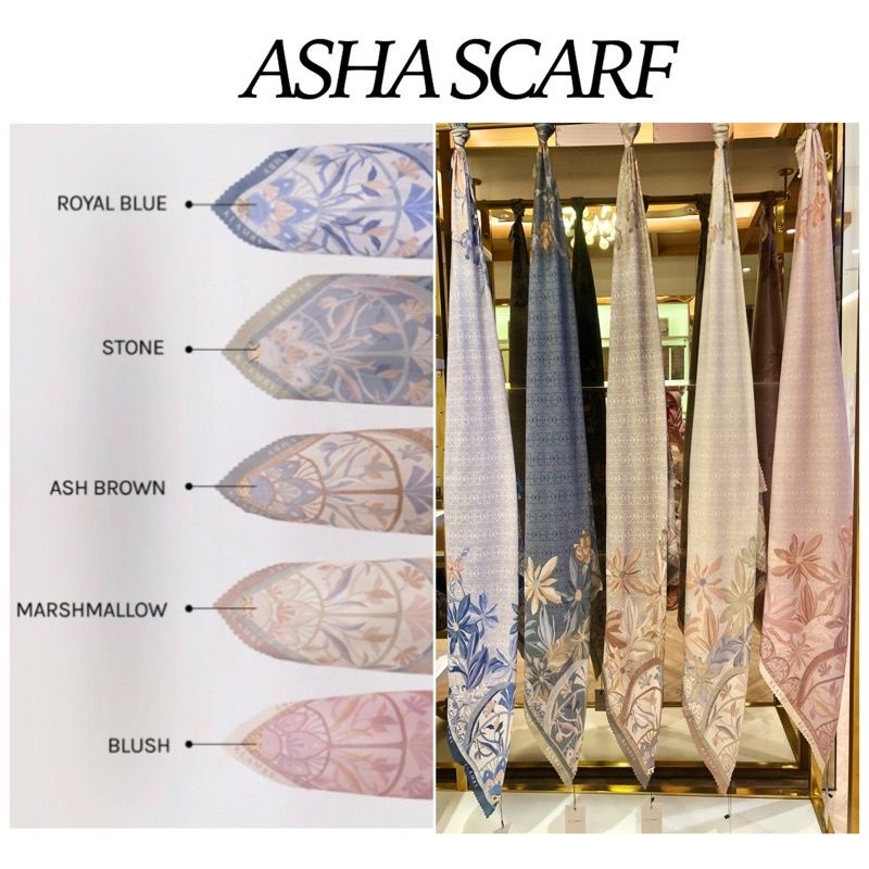 BOOKED asha scarf warna blush wearing klamby preloved