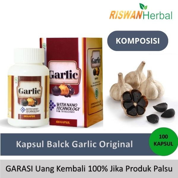 Obat Darah Tinggi Hipertensi Dan Kolesterol Herbal 100 Kapsul Black Garlic 100% Original BPOM Dan Halal MUI