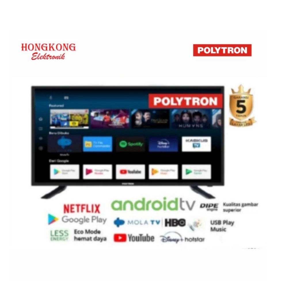 POLYTRON PLD 40AG5959 LED TV 40 INCH SMART ANDROID TV PLD40AG5959