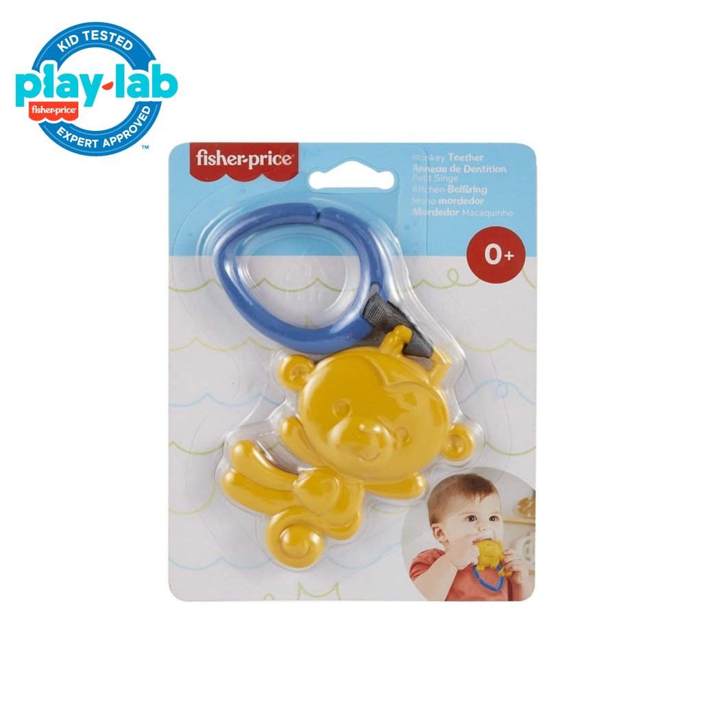 Fisher Price Yellow Monkey Teether - Mainan Gigitan Anak