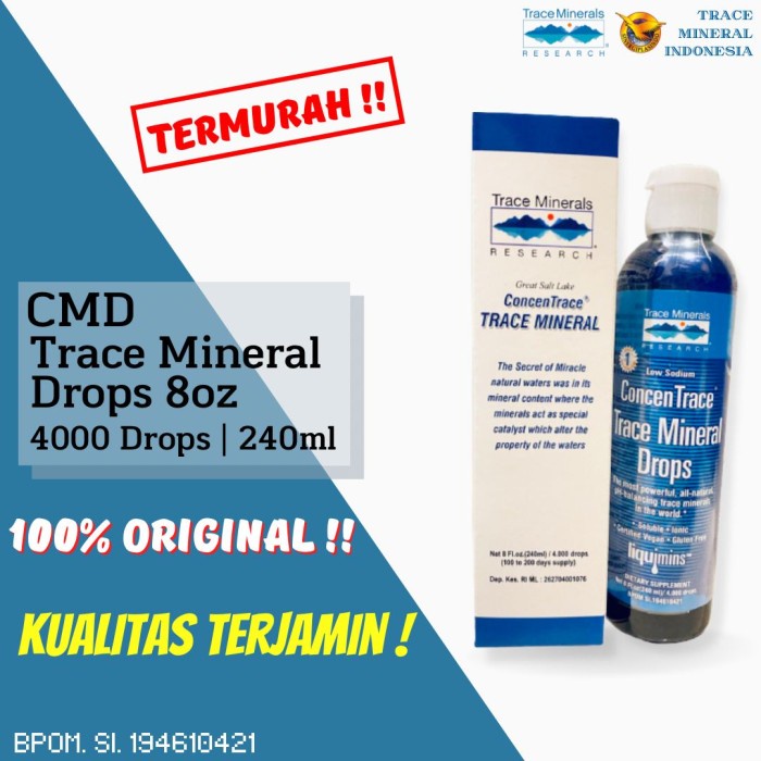 CMD (Concentrace Trace Mineral ) 4000 Drops / 240ml / 8oz Original