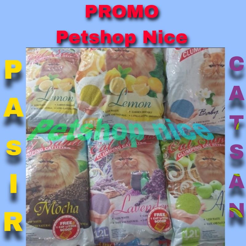 Pasir Catsand 12l pasir kucing wangi gumpal pasir BENTONITE