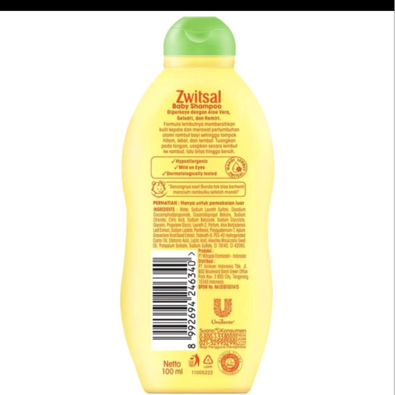 Zwitsal Baby Shampo Natural &amp; AVKS 100ml