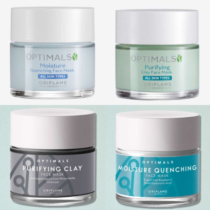 Optimals Purifying Clay Face Mask//Optimals Moisture Quenching Face Mask
