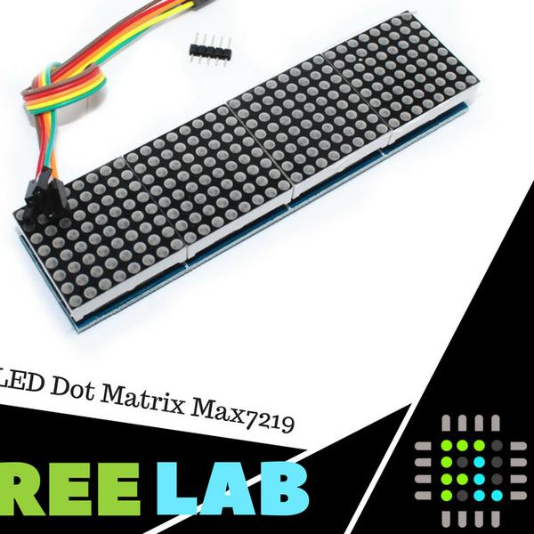 4in1 LED Dot Matrix Running Text Modul - Merah
