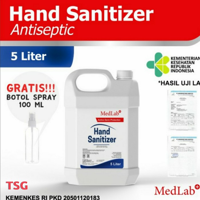 Jual Hand Sanitizer Cair Liter Medlab Antiseptik Alkohol New Formula Shopee Indonesia