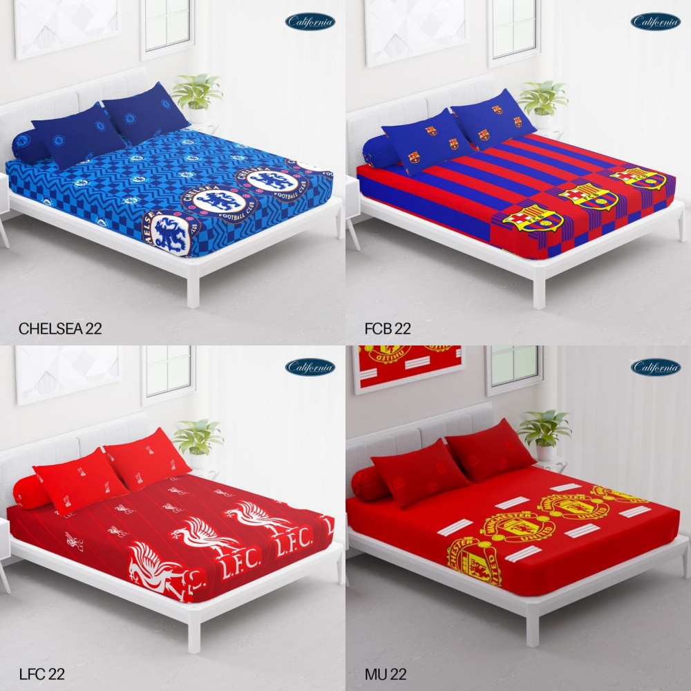 CALIFORNIA - Sprei King (180x200) Terlaris Bola Pilihan