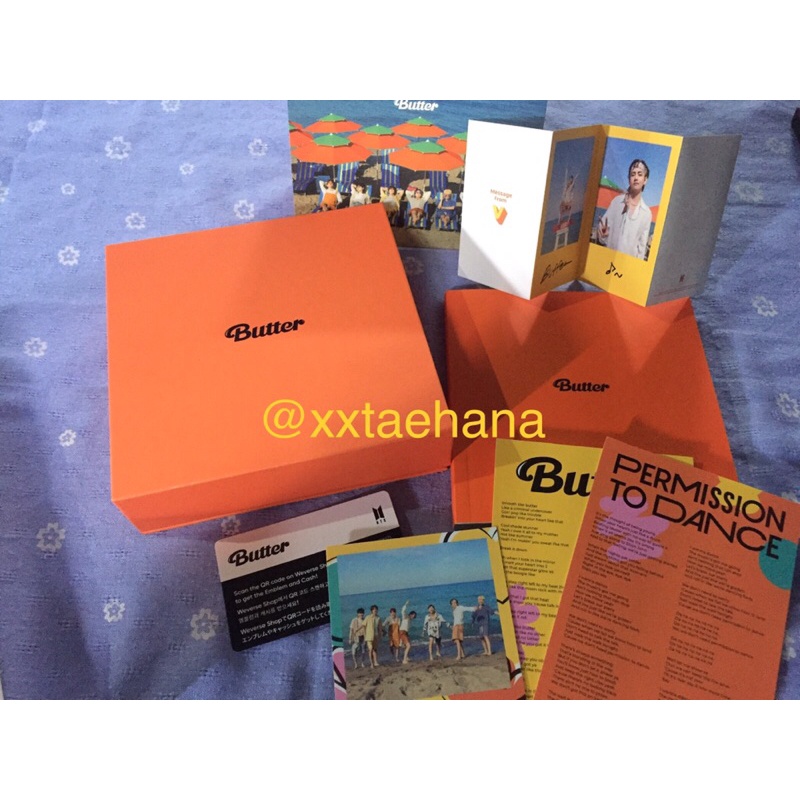 Unsealed BTS Album butter peaches ver. message card V / Taehyung