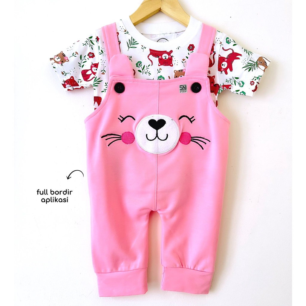 JUMPER ANAK monsieur tangan tikus / kittenbell babeebabyshop Setelan baju kaos dan overall kodok motif lucu