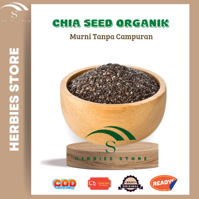 

Chia Sheed Premium Chia Seeds Organik Super Food Cocok Untuk Diet Pelangsing Alami