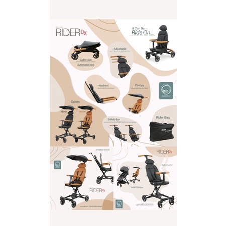 Babyelle Baby Stroller 1799 Convertible Rider DX