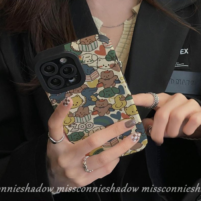 Casing Soft Case TPU Motif Beruang / Dinosaurus / Bebek / Kelinci Untuk iPhone 11 Pro Max / 7 + / 8 + / 12 / 13 / 14 Pro Max / XR / X / XS Max