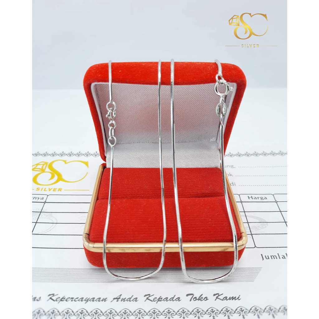 Kalung Perak Pria Wanita Cassandra Bulat Silver Asli 925 Lapis Emas Putih Model Cassandra Bulat