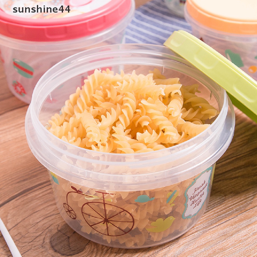 Sunshine Kotak Makan Bento Portable 250 / 500ml Motif Kartun Lucu Untuk Anak