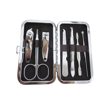 A-ZAHRA Manicure Set 7 in1 Pedicure Set Perlengkapan Gunting Kuku Set Isi 7 Dompet Meni Pedi