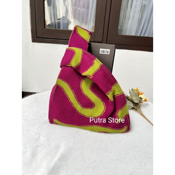 TAS TOTE BAG RAJUT MOTIF ICE CREAM