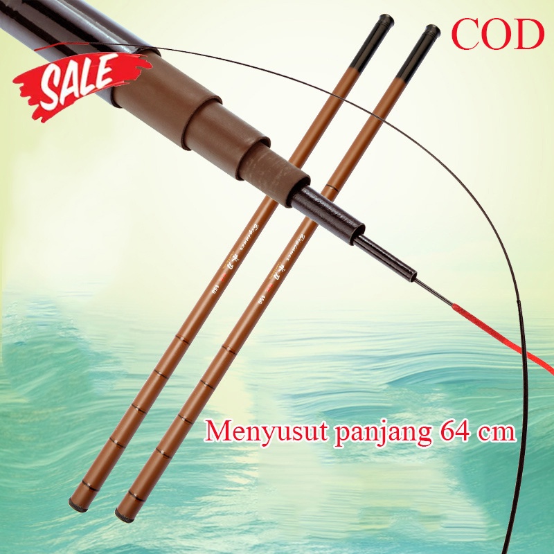Pancing Tua Klasik Rod Joran Tegek Kaku Tongkat Pancing Ultra Joran Unik Stik Pancing Tegek Carbon F