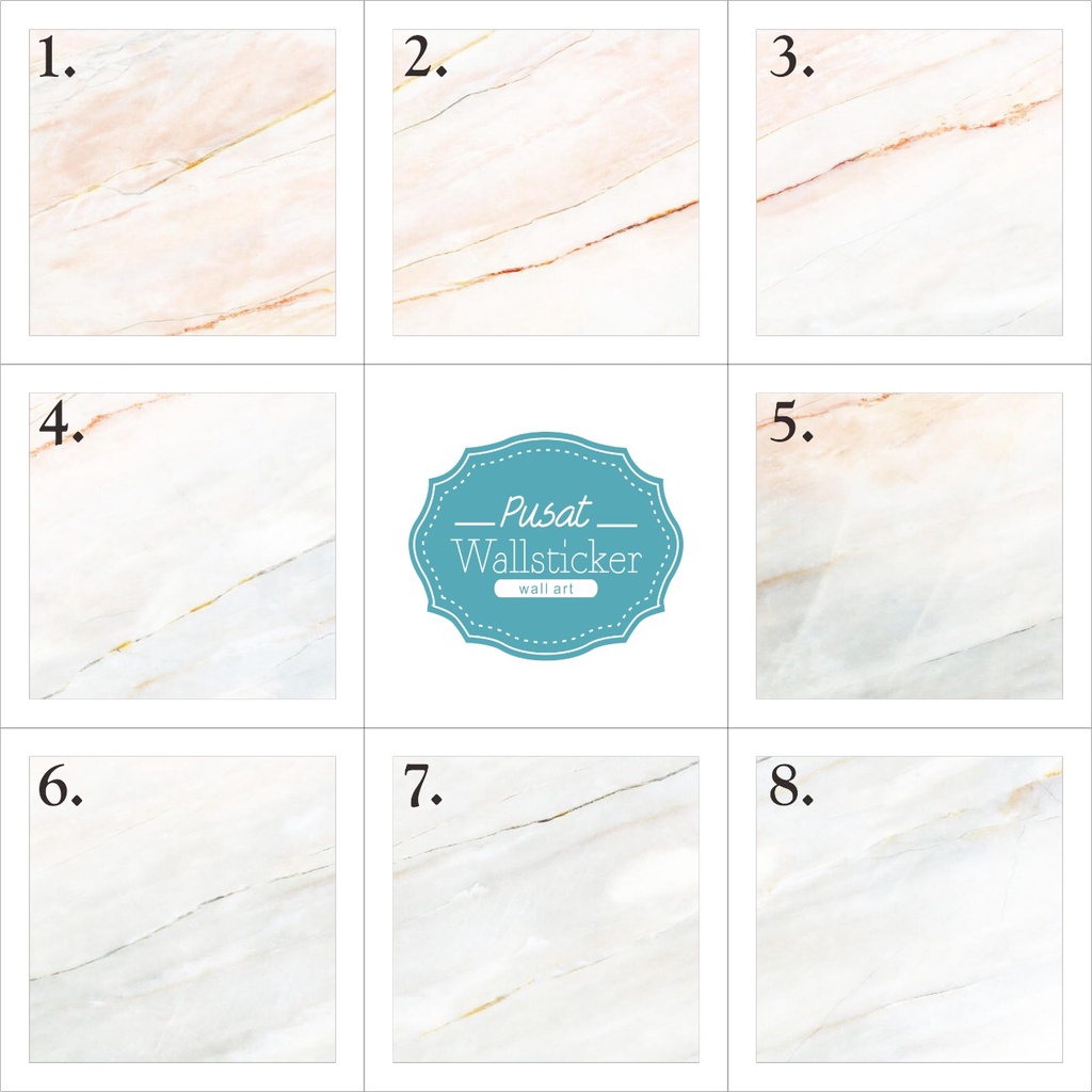 ST - Sticker Tegel / Stiker Lantai Motive Marmer Granit Marble / Dekorasi Keramik Ruangan Custom Uku
