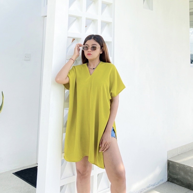 BAJU NAGITA SLAVINA LONG SQUARE ATASAN TOP CRINKLE AIRFLOW PREMIUM TUNIK DRESS CRINGKEL NINA LONG SQ