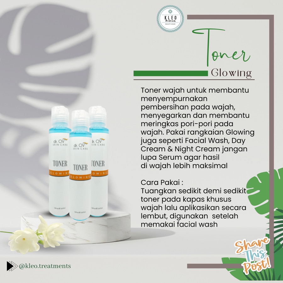 dr. Ov skincare toner glowing &amp; premium