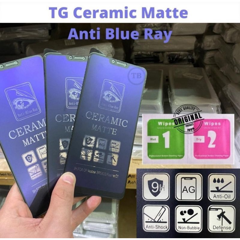 Temperglass Pelindung Layar Hp Realme 6/7/7i/7pro/8/8pro/C17 bluematae Ceramic Bening