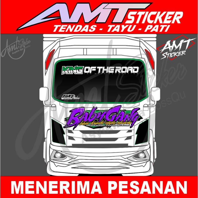 Stiker Kabin + Kaca Truk Giga - Bisa Request/Custom