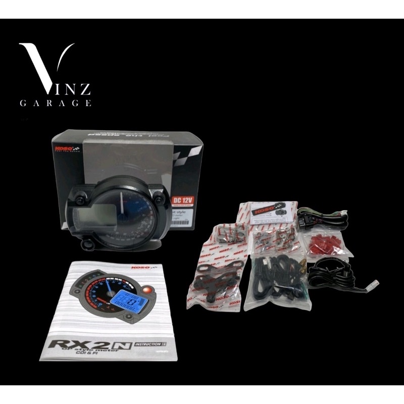 Spedometer Koso RX2N + Digital LCD Meter Koso Spedo Motor Merk Koso Original Koso