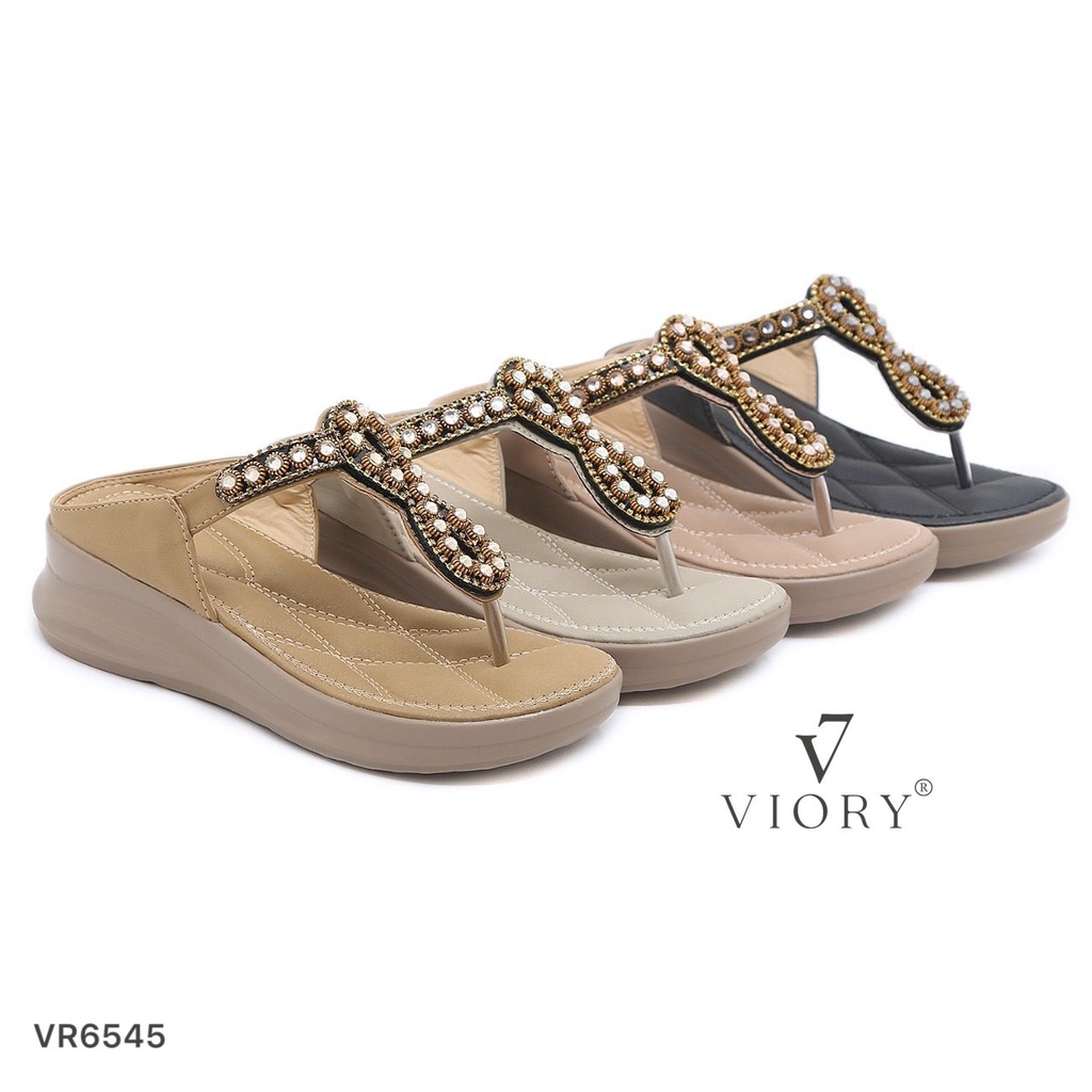 VIORY Wedges Sandal Jepit Shoes #VR6545 ORIGINAL