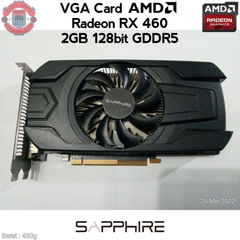 VGA Card AMD Radeon RX 460 2GB 128bit GDDR5 Sapphire Kondisi Mati Total Rusak Minus • RX460 DDR5 Pul
