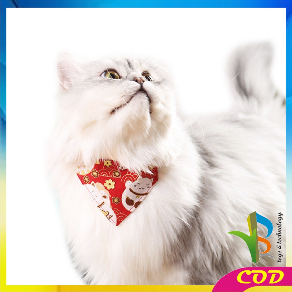 RB-C568 Kalung Bandana Slayer Kucing Anjing Motif Syal Segitiga / Kalung Scarf Anjing Kucing Kelinci Aksesoris Hewan Peliharaan