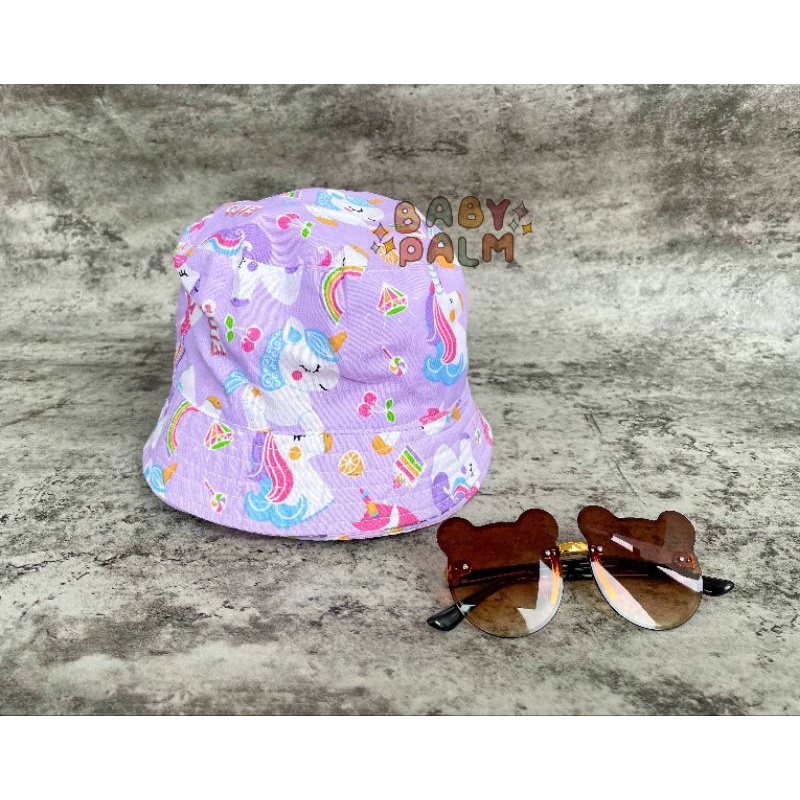 BUCKET HAT ANAK MOTIF BOLAK BALIK - TOPI BULAT ANAK - BUCKET HAT ANAK - BUCKET HAT BAYI